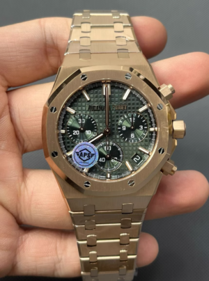 Audemars Piguet Royal Oak Chrono 26240 RG  1:1 Best Edition Green Dial on RG Bracelet 4401 Super Clone