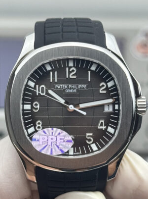 Patek Philippe  Aquanaut 5168 SS 1:1 Best Edition glod case black Dial on black Rubber Strap 324 Movement Super Clone