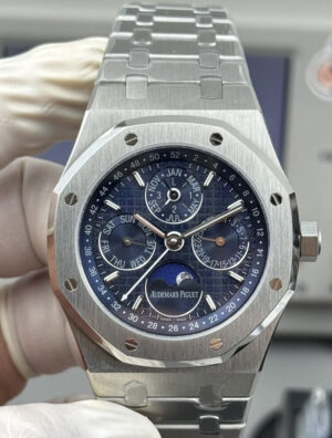 Audemars Piguet Royal Oak 41mm Perpetual Calendar 26574 SS 1:1 Best Editio Blue Dial on SS Bracelet A5134