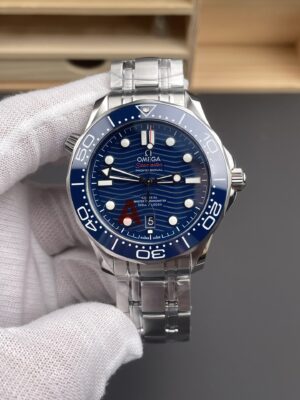 Omega Seamaster Diver 300M  1:1 Best Edition  blue Ceramic blue Dial on SS Bracelet 8800 Super Clone