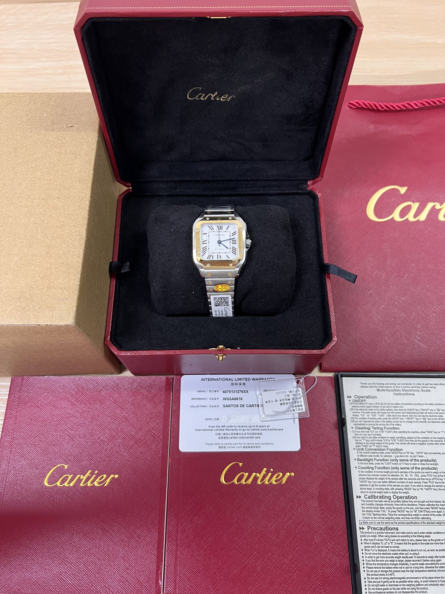 Cartier Santos 35mm SS 1:1 Best Edition white Dial on SS SmartLinks Bracelet MIYOTA 9015 - Image 2