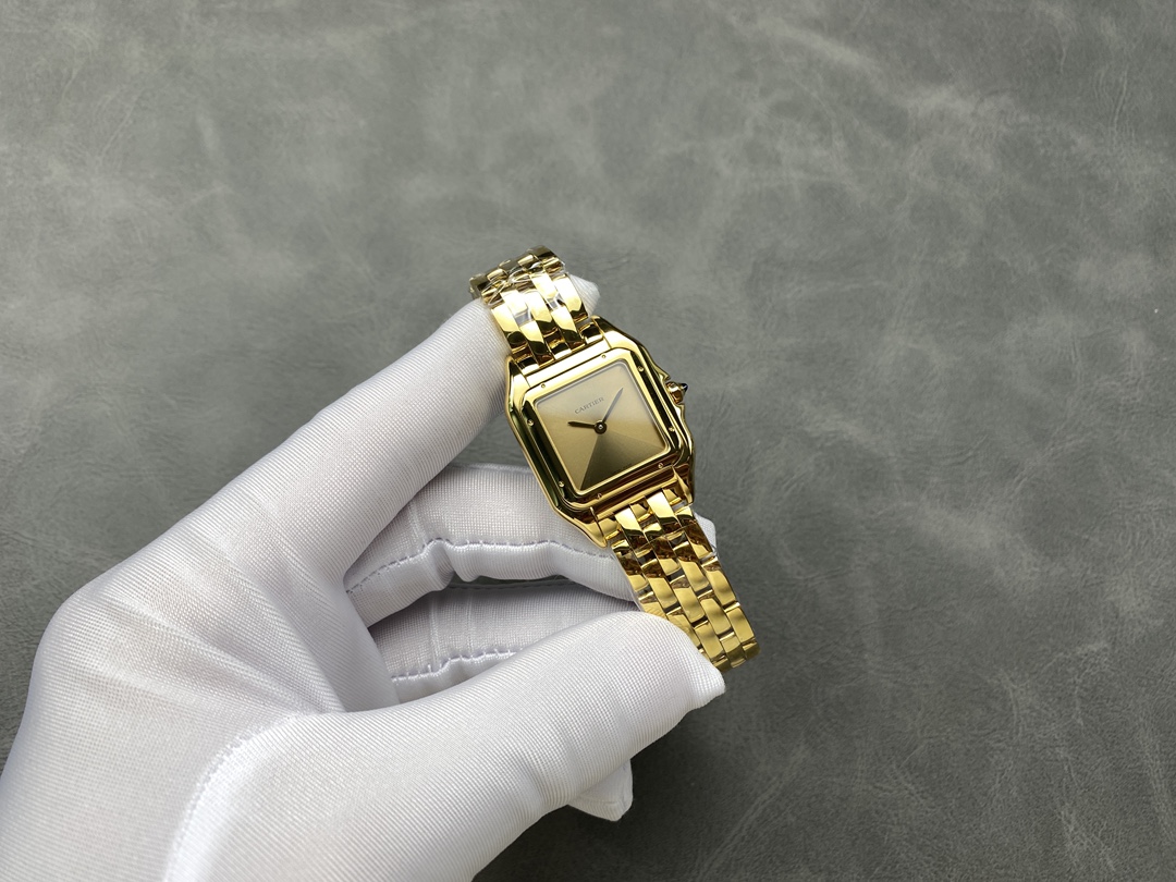 Cartier Panthère Ladies gold 27mm SS/YG 1:1 Best Edition gold Dial on SS/YG Bracelet Ronda Quartz - Image 4
