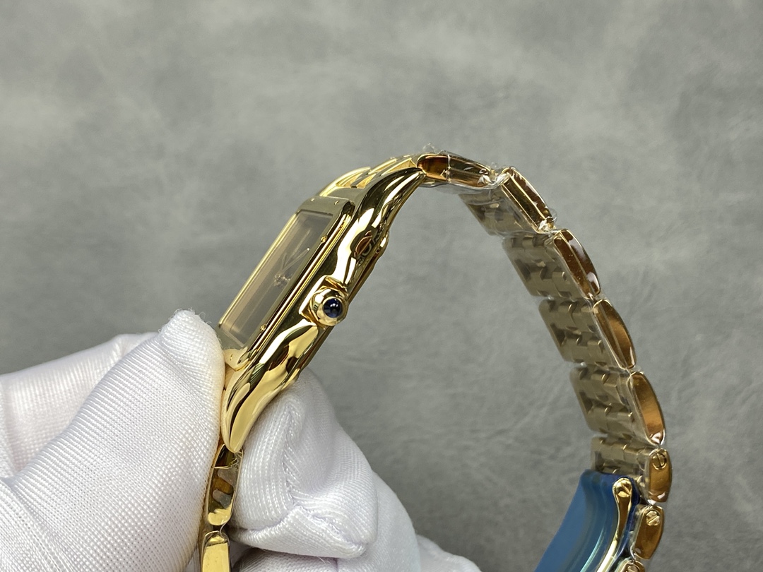 Cartier Panthère Ladies gold 27mm SS/YG 1:1 Best Edition gold Dial on SS/YG Bracelet Ronda Quartz - Image 7