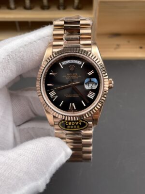 Day Date 40mm 1:1 Best Edition gray Roman Dial on President Bracelet A3255 208g (Weighted)