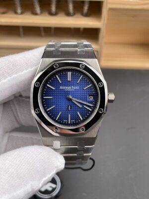 Audemars Piguet  Royal Oak 39mm 15202 Titanium 1:1 Best Edition Blue Textured Dial on SS Bracelet A2121 V2