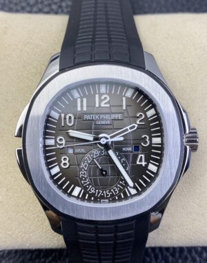 Patek PhilippeAquanaut 5164A SS 1:1 Best Edition Black Dial on Black Rubber Strap A324