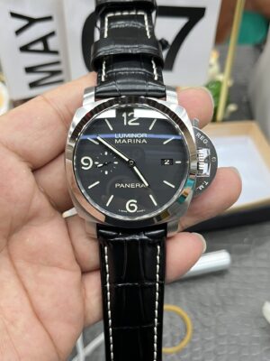 PAM1312    1:1 Best Edition Black Dial on Black Leather Strap P.9010 Clone