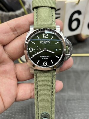 PAM1356 Luminor Marina eSteel  1:1 Best Edition on Green Nylon Strap P.9010
