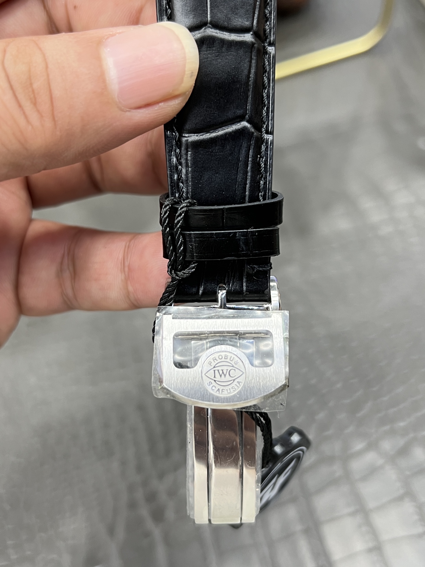 Portuguese Real PR IW500703 1:1 Best Edition Black Dial on Black Leather Strap A52010 - Image 8