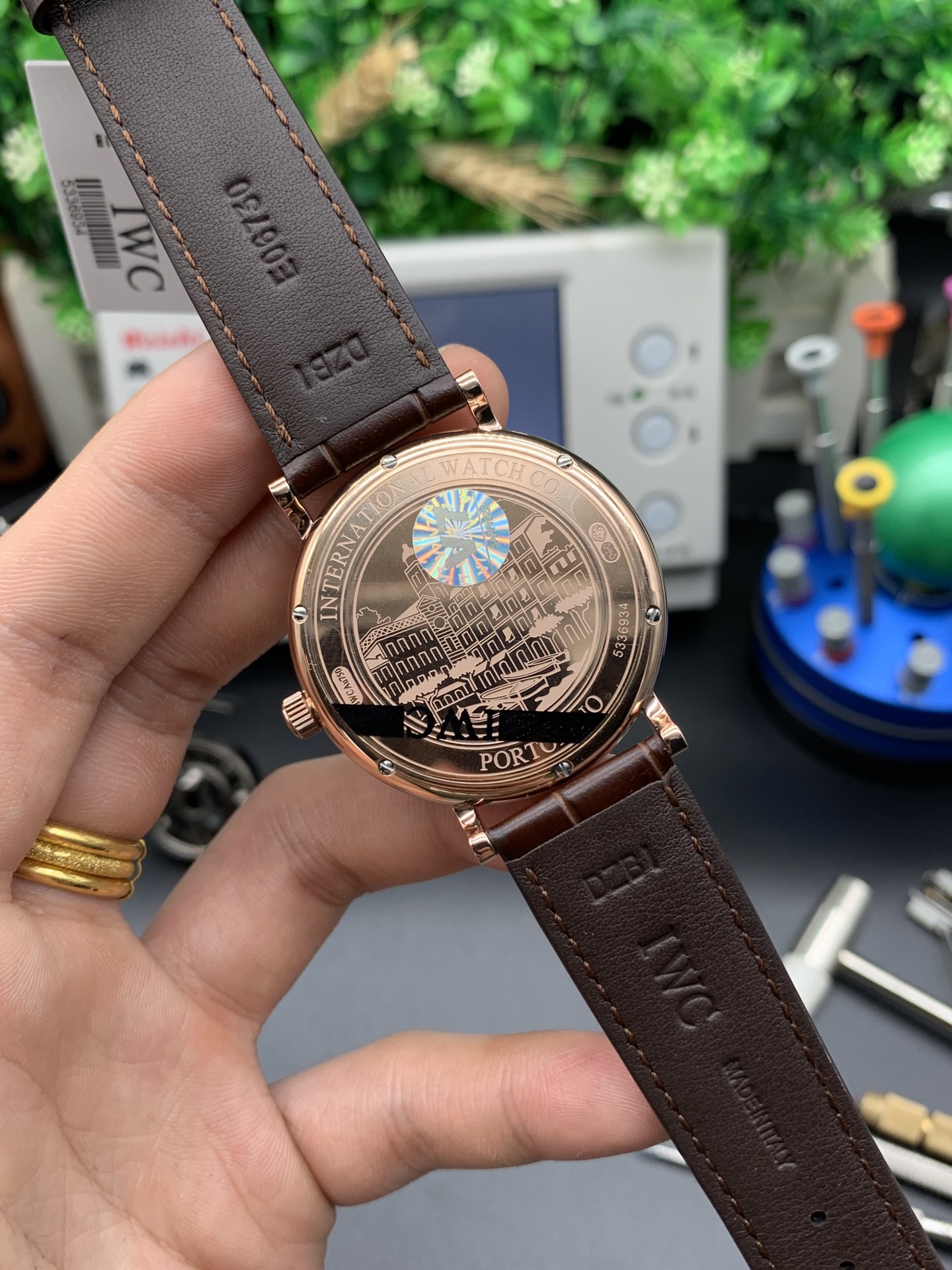Portofino 40mm NG 1:1 Best Edition Gray Dial on Deep Brown Leather Strap A2892 - Image 4