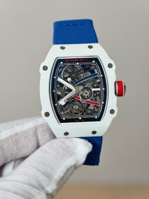RM67-02  White NTPT McLaren  Skeleton Dial on Nylon strap CRMA7 Clone V2